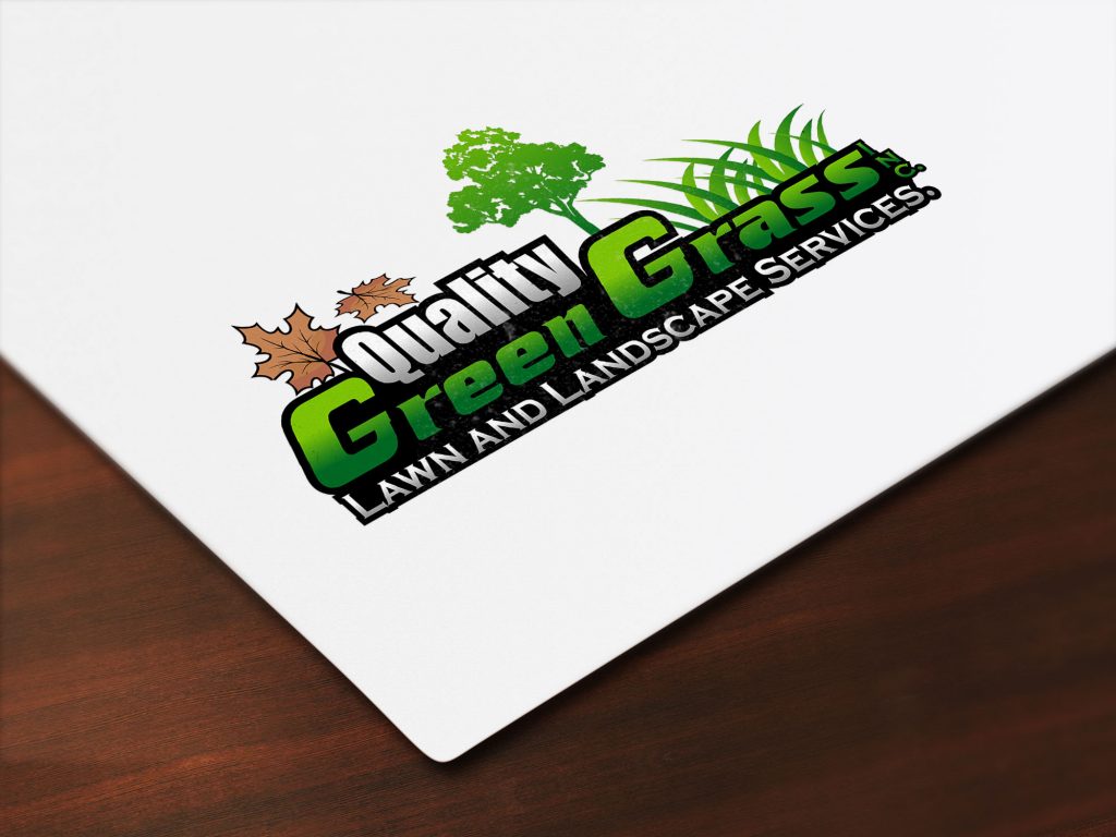 Mockup design showcasing a lawn care service flyer