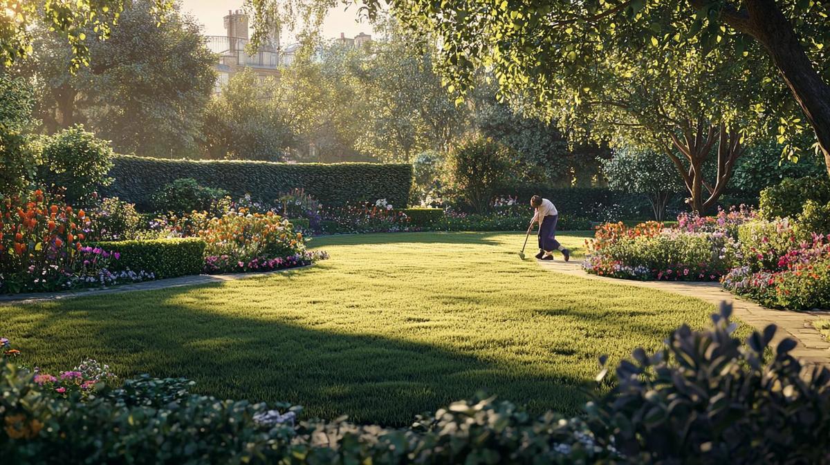 Alt text: Guide showing various lawn care tools to choose from for maintenance.