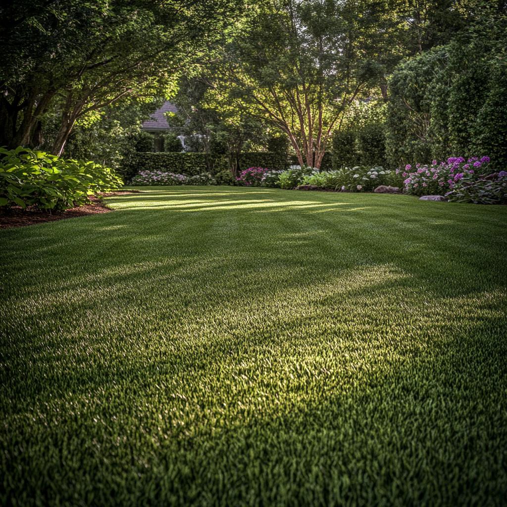 Alt text: Guide to organic lawn care practices for healthy, lush grass.